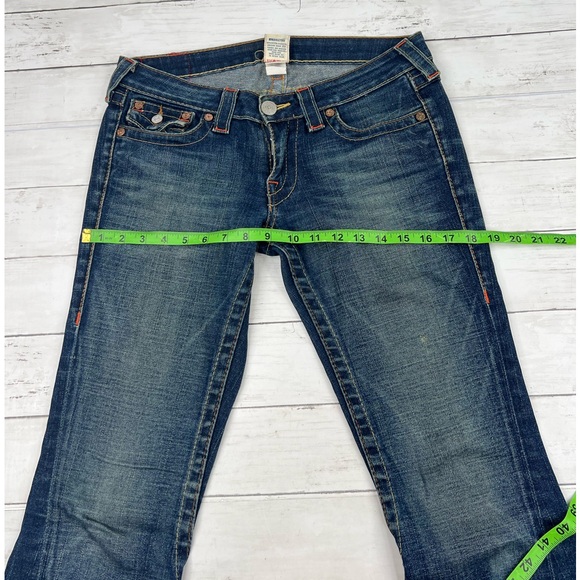 True Religion VTG USA Made Joey Low Rise Flare Jeans Size 28 - Picture 8 of 15